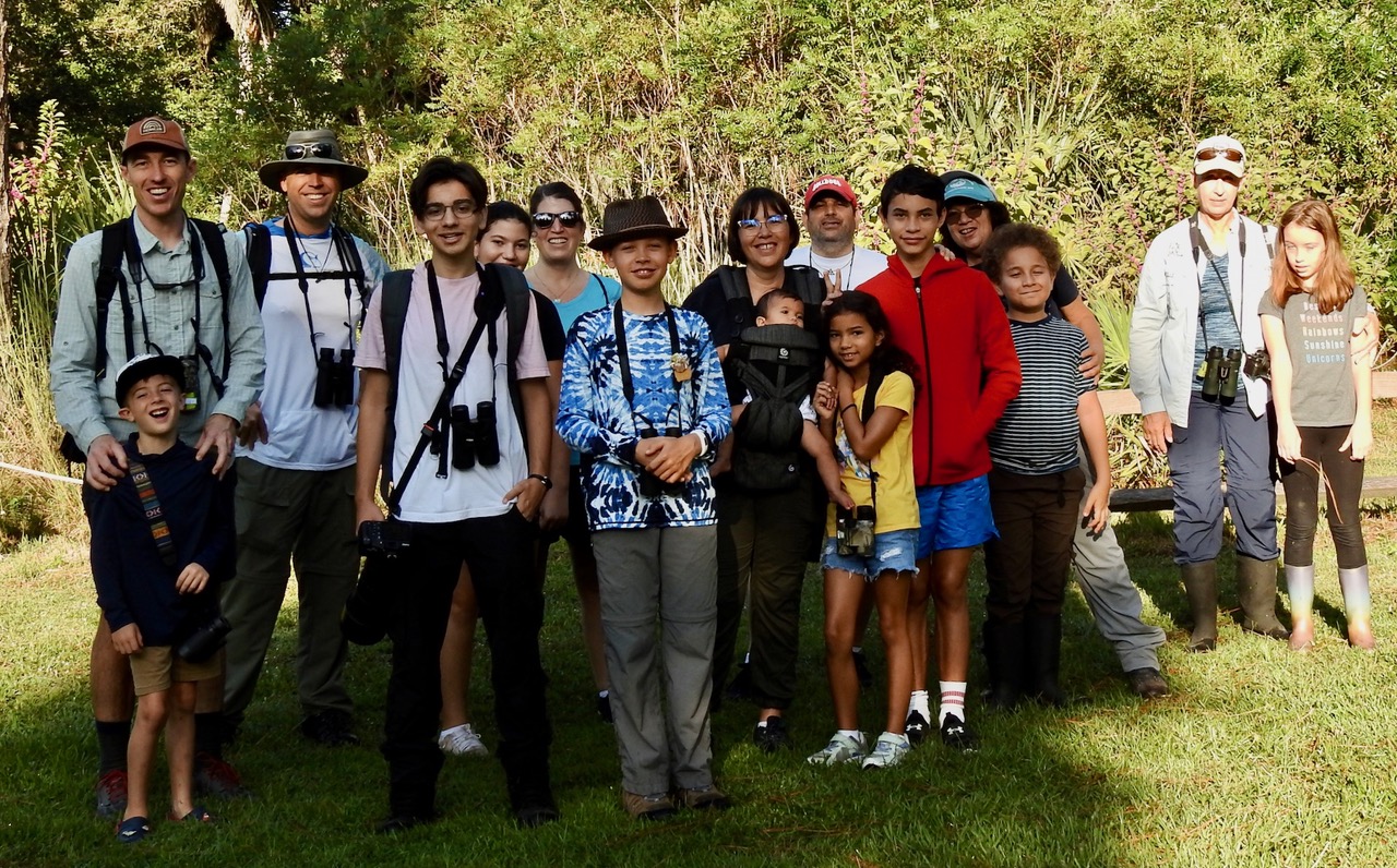 group of young birders